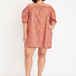 Old Navy Pink and Orange Floral Dress